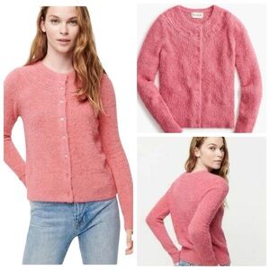 NWT J.Crew,The ReedsX- Fuzzy Cardigan Sweater - Size Large